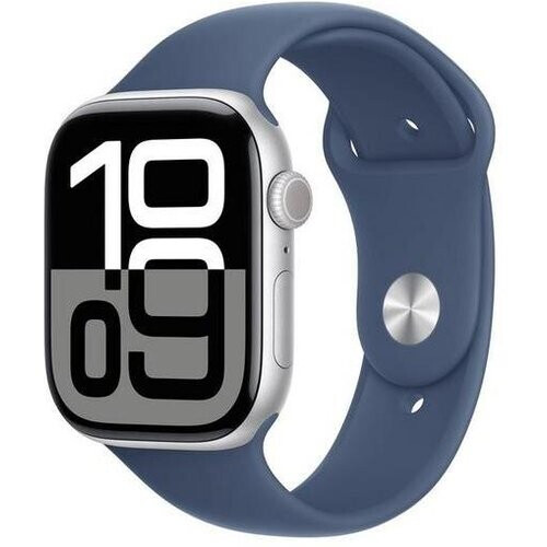 Apple Watch Series 10 (2024) GPS + Cellular 46 mm - Aluminio Plata - Correa deportiva Azul