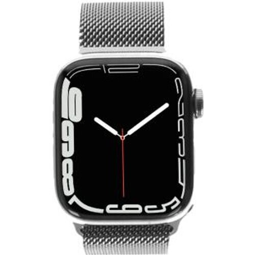 Apple Watch Series 7 GPS + Cellular 41mm Acero inoxidable plata Pulsera milanesa plata - Reacondicionado: muy bueno | 30 meses de garantía | Envío gratuito