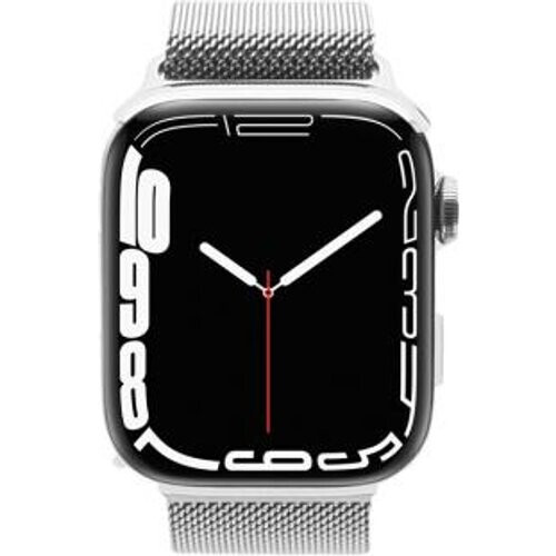 Apple Watch Series 7 GPS + Cellular 45mm Acero inoxidable plata Pulsera milanesa plata - Reacondicionado: buen estado | 30 meses de garantía | Envío gratuito