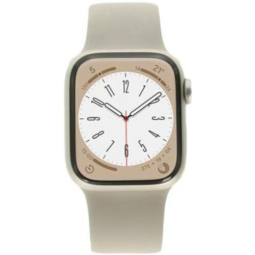 Apple Watch Series 8 GPS + Cellular 41mm Aluminio blanco estrella Correa deportiva - Reacondicionado: como nuevo | 30 meses de garantía | Envío gratuito