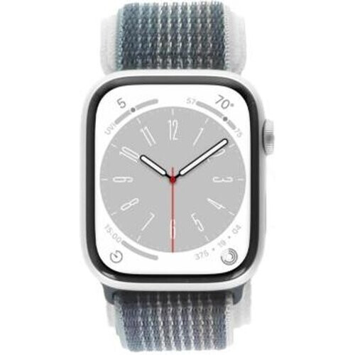 Apple Watch Series 8 GPS + Cellular 45mm Aluminio plata Correa Loop deportiva azul tempestad tempestad - Reacondicionado: muy bueno | 30 meses de garantía | Envío gratuito