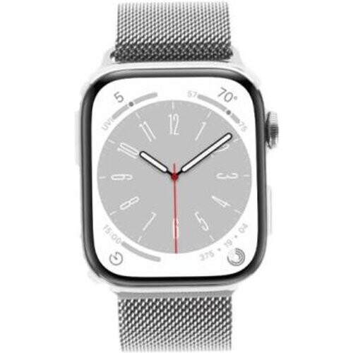 Apple Watch Series 8 GPS Edelstahlgehäuse silber 45mm mit Milanaise-Armband plata - Reacondicionado: muy bueno | 30 meses de garantía | Envío gratuito