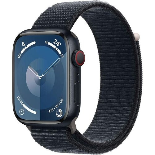 Apple Watch Series 9 (2023) GPS + Cellular 45 mm - Aluminio Medianoche - Correa loop deportiva Azul