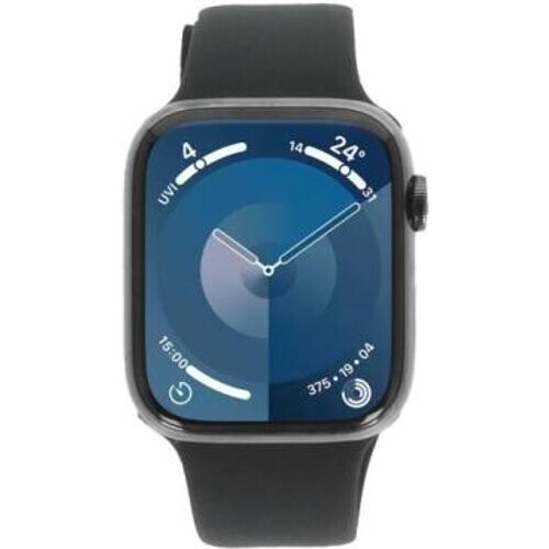 Apple Watch Series 9 GPS + Cellular 41mm Acero inoxidable grafito Correa deportiva medianoche M/L - Reacondicionado: como nuevo | 30 meses de garantía | Envío gratuito