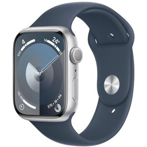 Apple Watch Series 9 GPS + Cellular 45mm Aluminio plata Correa deportiva azul tempestad S/M - Reacondicionado: muy bueno | 30 meses de garantía | Envío gratuito