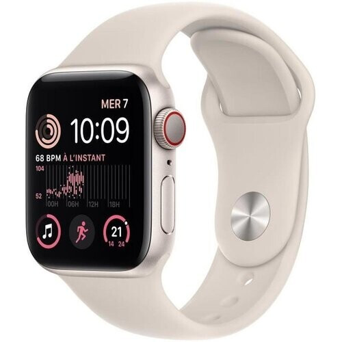 Apple Watch Series SE 2 (2022) GPS 44 mm - Aluminio Blanco estrella - Correa deportiva Blanco estrella