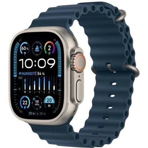 Apple Watch Ultra (2022) GPS + Cellular 49 mm - Titanio Titanio natural - Correa Ocean Azul