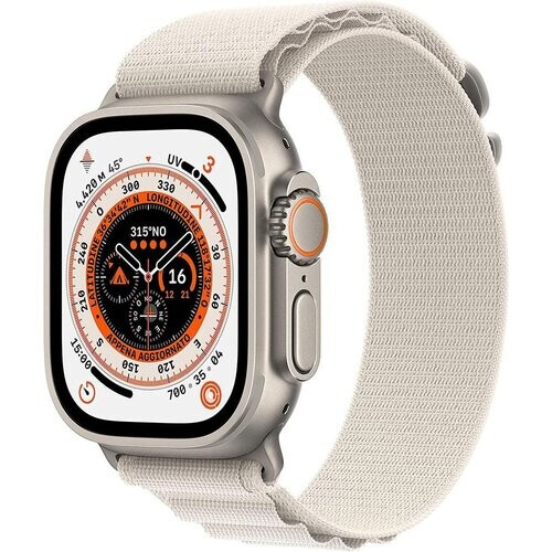 Apple Watch Ultra (2022) GPS + Cellular 49 mm - Titanio Titanio natural - Correa Loop Alpine Blanco