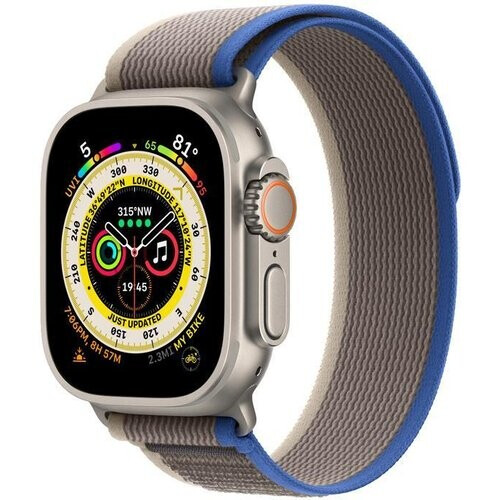 Apple Watch Ultra (2022) GPS + Cellular 49 mm - Titanio Titanio natural - Correa Loop Trail Azul