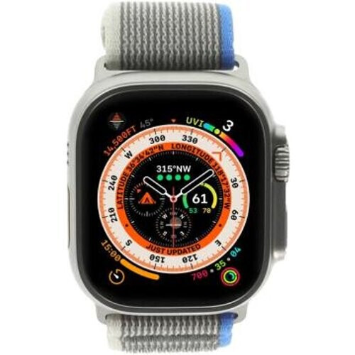 Apple Watch Ultra GPS + Cellular 49mm titanio Corea Loop Trail azul oscuro/gris S/M - Reacondicionado: muy bueno | 30 meses de garantía | Envío gratuito
