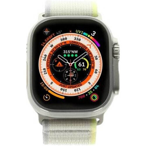 Apple Watch Ultra GPS + Cellular 49mm titanio Corea Loop Trail amarillo/beige M/L - Reacondicionado: muy bueno | 30 meses de garantía | Envío gratuito