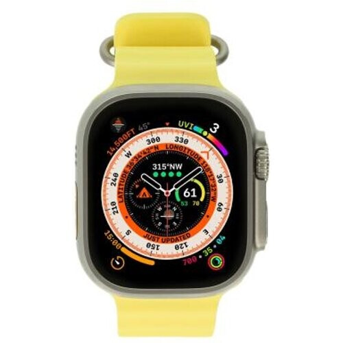 Apple Watch Ultra GPS + Cellular 49mm titanio Correa Ocean amarillo - Reacondicionado: muy bueno | 30 meses de garantía | Envío gratuito