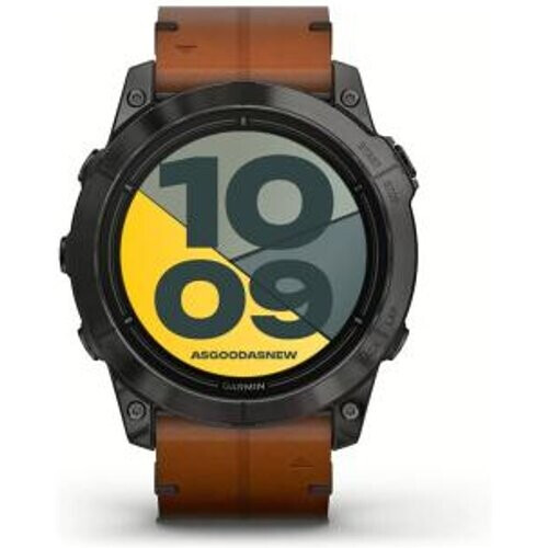 Garmin Epix Pro (Gen 2) Sapphire 51mm negro/titanio gris carbón DLC correa de cuero marrón (010-02804-30) - Reacondicionado: muy bueno | 30 meses de garantía | Envío gratuito