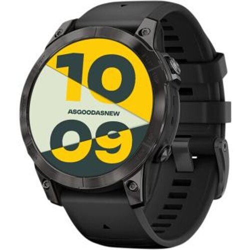 Garmin Epix Pro (Gen 2) Sapphire negro/gris carbón Titan QuickFit-Pulsera de silicona (010-02803-30) - Reacondicionado: buen estado | 30 meses de garantía | Envío gratuito