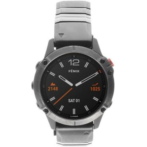 Garmin Fenix 6 Pro 47mm Solar DLC titanio/gris (010-02410-23) - Reacondicionado: buen estado | 30 meses de garantía | Envío gratuito