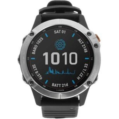 Garmin Fenix 6 Solar plata/negro (0100241000) - Reacondicionado: buen estado | 30 meses de garantía | Envío gratuito