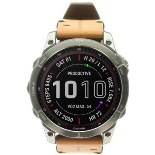 Garmin Fenix 7 Sapphire Solar 47mm titanio marrón (010-02540-31) - Reacondicionado: buen estado | 30 meses de garantía | Envío gratuito