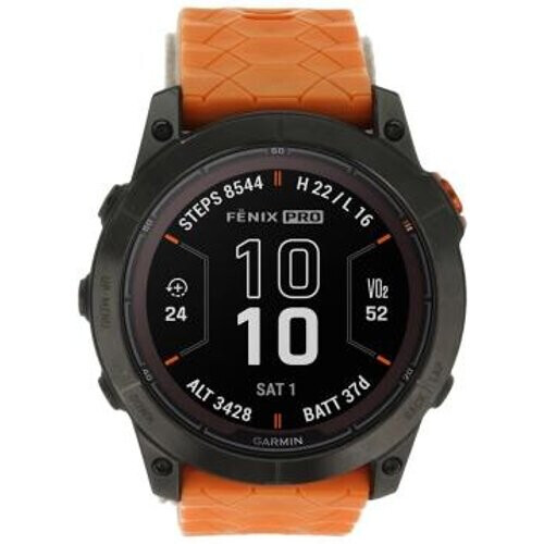 Garmin Fenix 7X Pro Sapphire Solar 51mm negro/gris carbón correa silicona titanio naranja - Reacondicionado: muy bueno | 30 meses de garantía | Envío gratuito