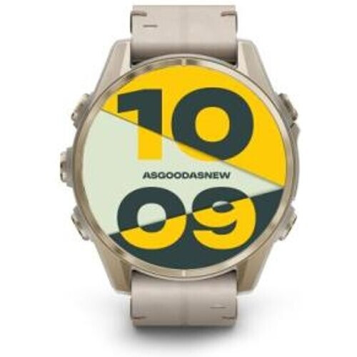 Garmin Fenix 8 AMOLED Sapphire 43mm nebelgrau/softgold Leder-Armband kalkstein (010-02903-40) - Reacondicionado: muy bueno | 30 meses de garantía | Envío gratuito