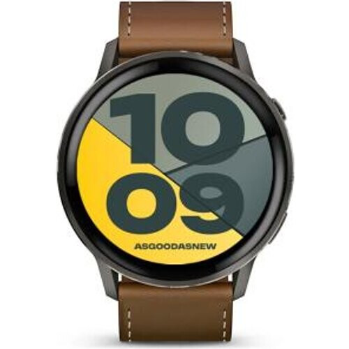Garmin Venu 4 45mm schwarz/schiefergrau Leder-Armband marrón (010-03014-03) - Reacondicionado: como nuevo | 30 meses de garantía | Envío gratuito