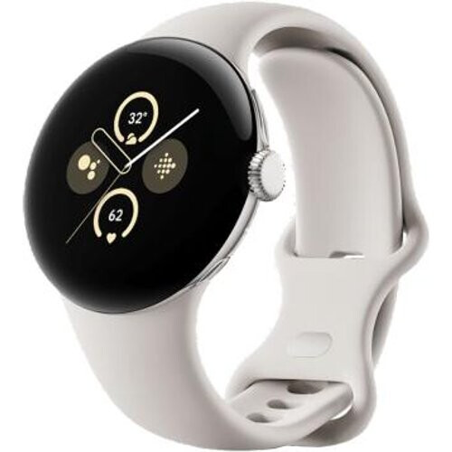 Google Pixel Watch 2 plata pulida Correa deportiva porcelana (LTE) - Reacondicionado: muy bueno | 30 meses de garantía | Envío gratuito