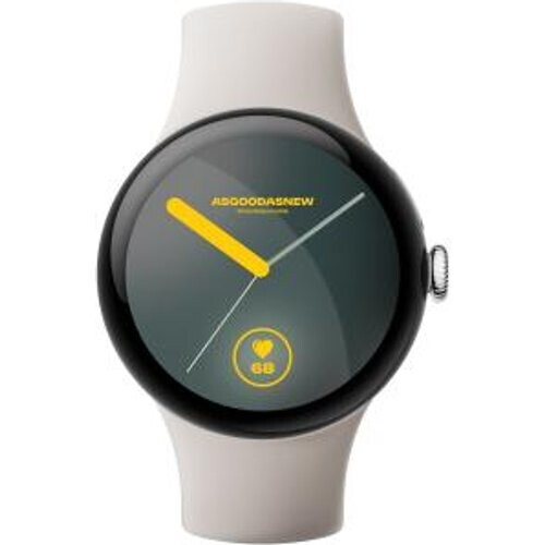 Google Pixel Watch 3 plata pulida 45mm Correa deportiva porcelana (Wi-Fi) - Reacondicionado: como nuevo | 30 meses de garantía | Envío gratuito