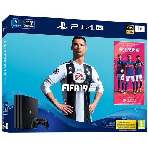 PlayStation 4 Pro 1000GB - Negro Mate + FIFA 19