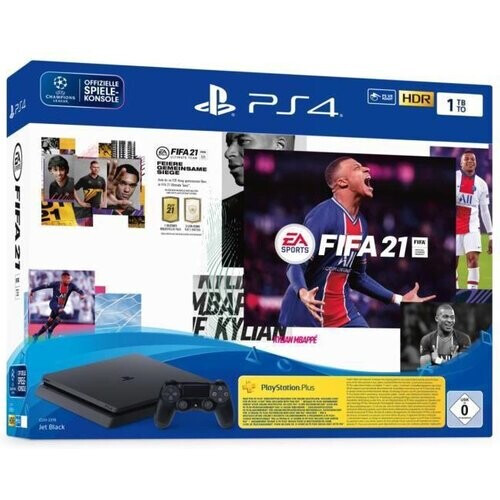PlayStation 4 Slim 1000GB - Negro Mate + FIFA 21