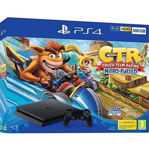PlayStation 4 Slim 500GB - Negro Mate + Crash Team Racing: Nitro-Fueled