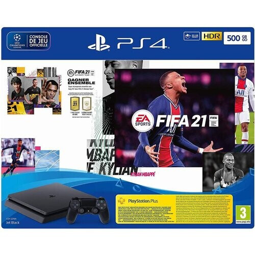 PlayStation 4 Slim 500GB - Negro Mate + FIFA 21