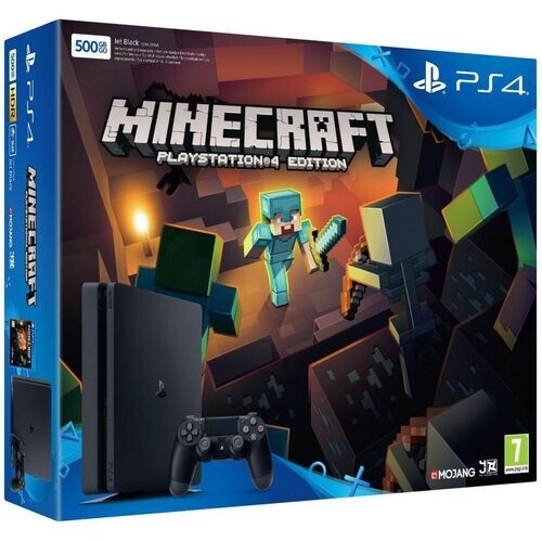 PlayStation 4 Slim 500GB - Negro Mate + Minecraft